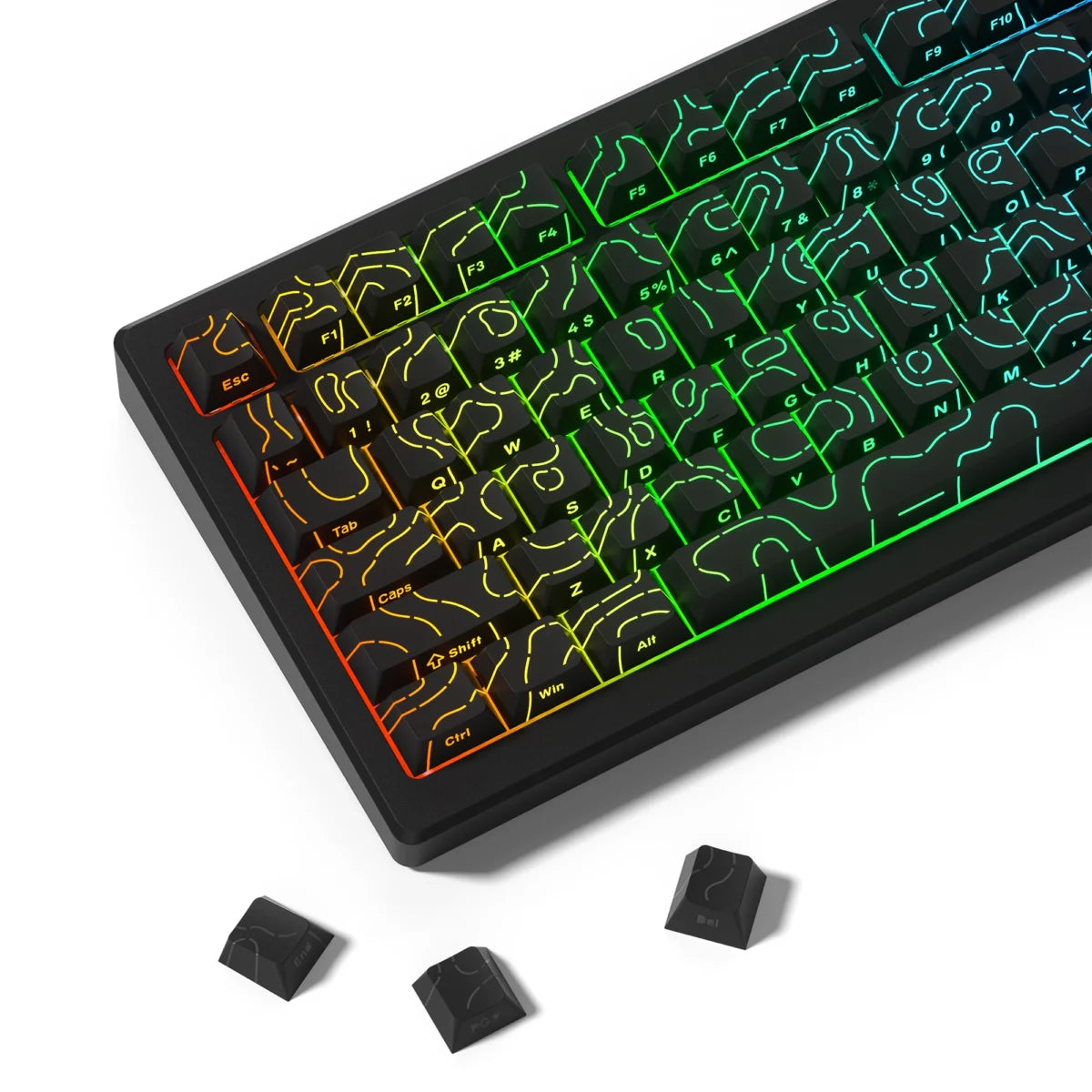 Contour Black Keycaps – 100 Keys | OEM Profile • PBT