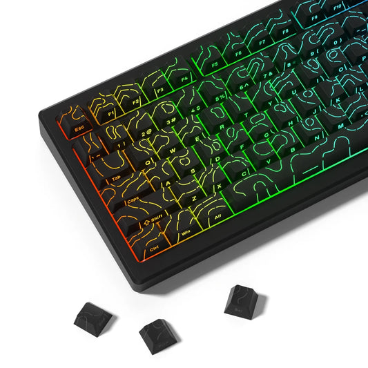 Contour Black Keycaps – 100 Keys | OEM Profile • PBT