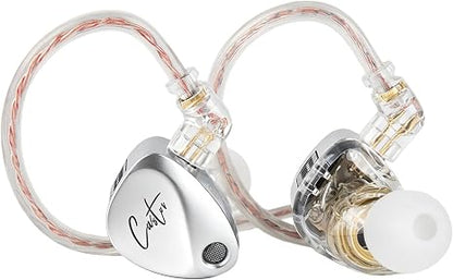 KZ Castor in Ear Monitor, Harman Bass Edition IEM with Dual Dynamic Drivers, Tunable Sound Wired Headphones Gaming Earbuds with 4-Level Adjusting Switch, Noise-isolating (Standard Bass, Without Mic)