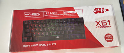 bleu switch mechanical keyboard x-61