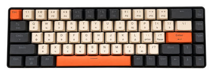 ZIYOU LANG RK-T8 Wired 65% Mechanical RGB Gaming Keyboard-Gray/White/Orange