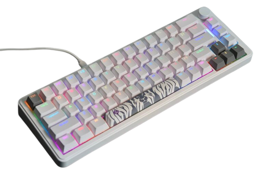 Golden Lion GM68 65%Silver Switches Compact Gaming Keyboard (white)