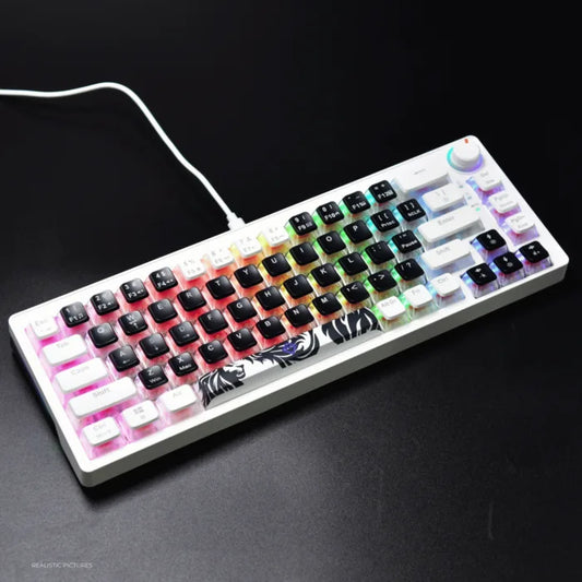 Golden Lion GI68 65% Hot-Swappable Mechanical Keyboard – Full RGB Lighting, USB-C, Red Outemu Switches, Compact Gaming Keyboard (black)